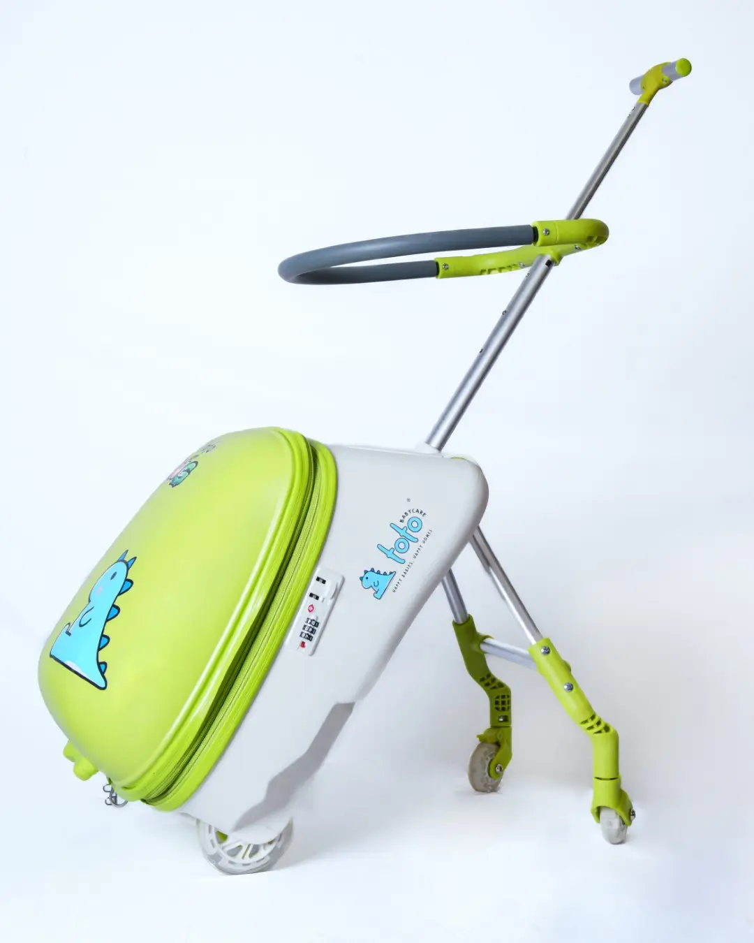 Toto Baby Care Roll N Go – Kids Ride-on Suitcase (3–7 Years) - Green - Image 16