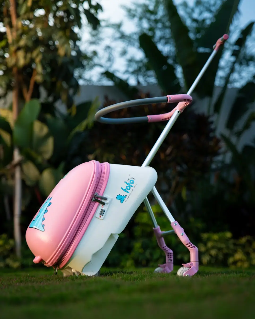 Toto Baby Care Roll N Go – Kids Ride-on Suitcase (3–7 Years) - Pink