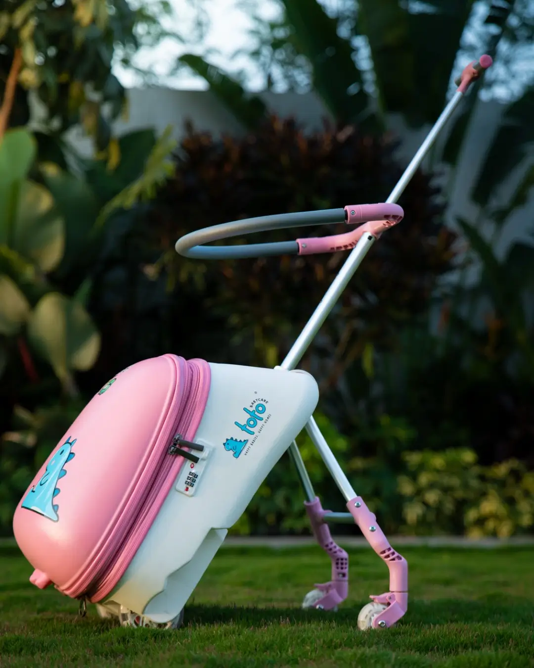 Toto Baby Care Roll N Go – Kids Ride-on Suitcase (3–7 Years) - Pink - Image 8