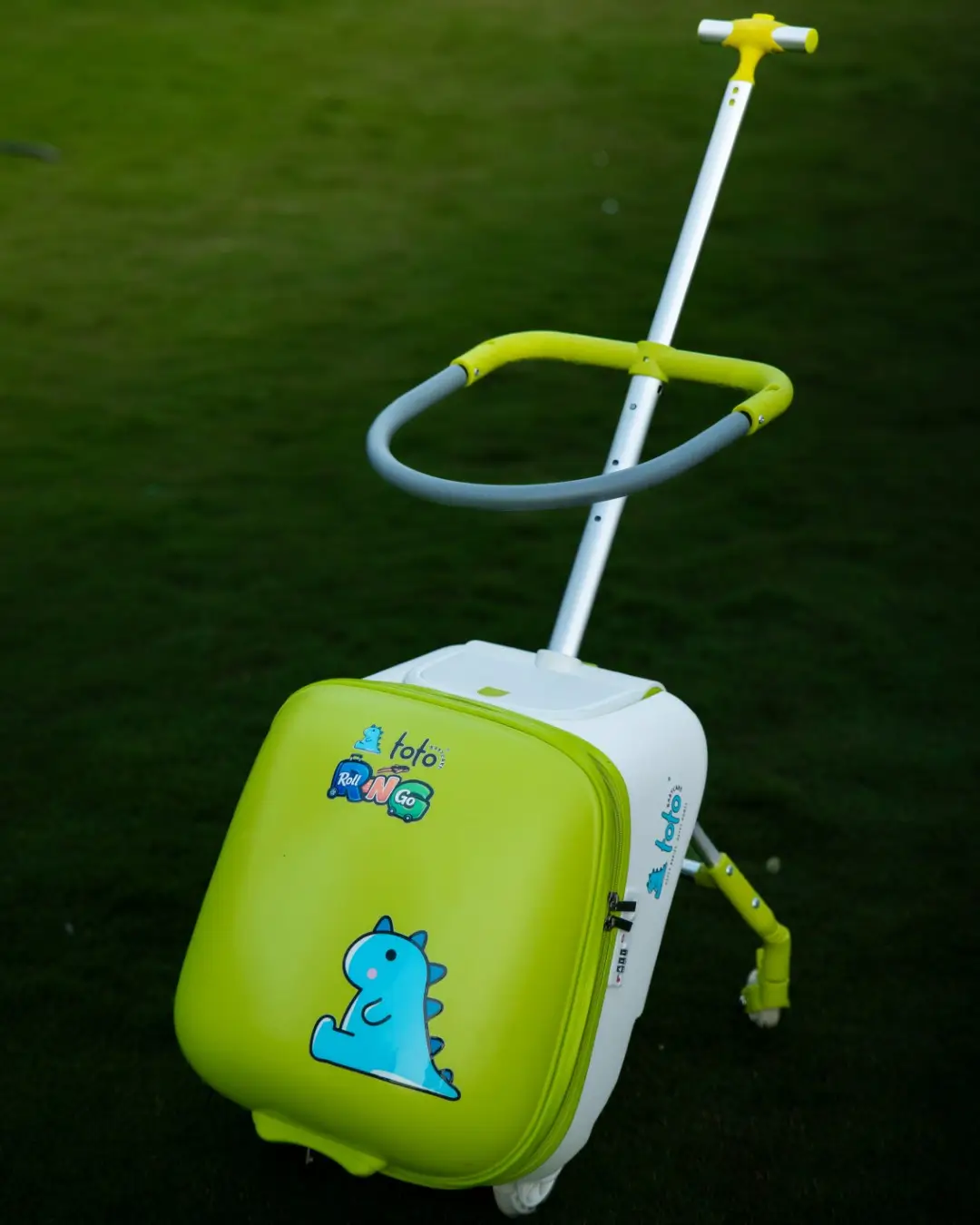 Toto Baby Care Roll N Go – Kids Ride-on Suitcase (3–7 Years) - Green - Image 10