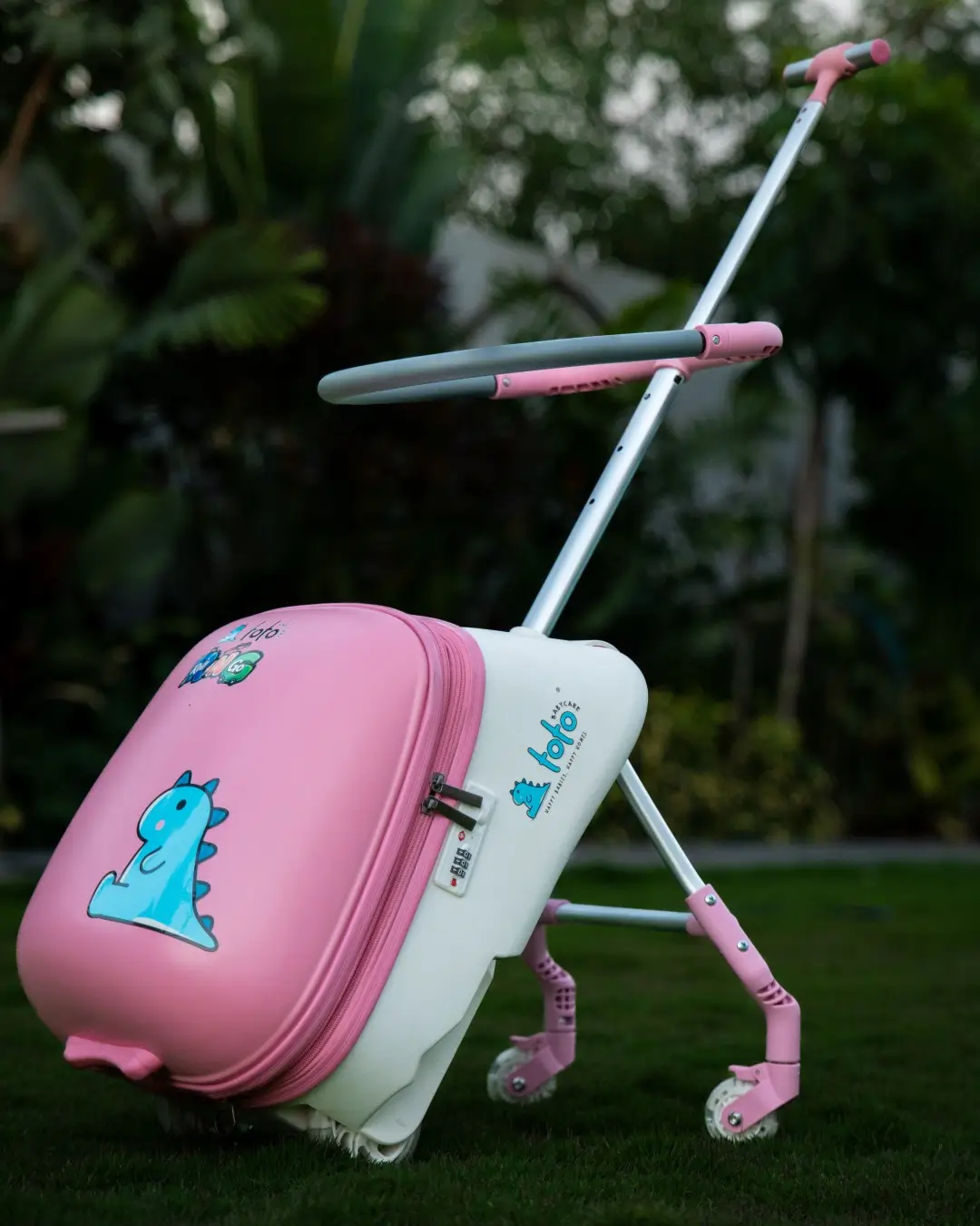 Toto Baby Care Roll N Go – Kids Ride-on Suitcase (3–7 Years) - Pink - Image 7